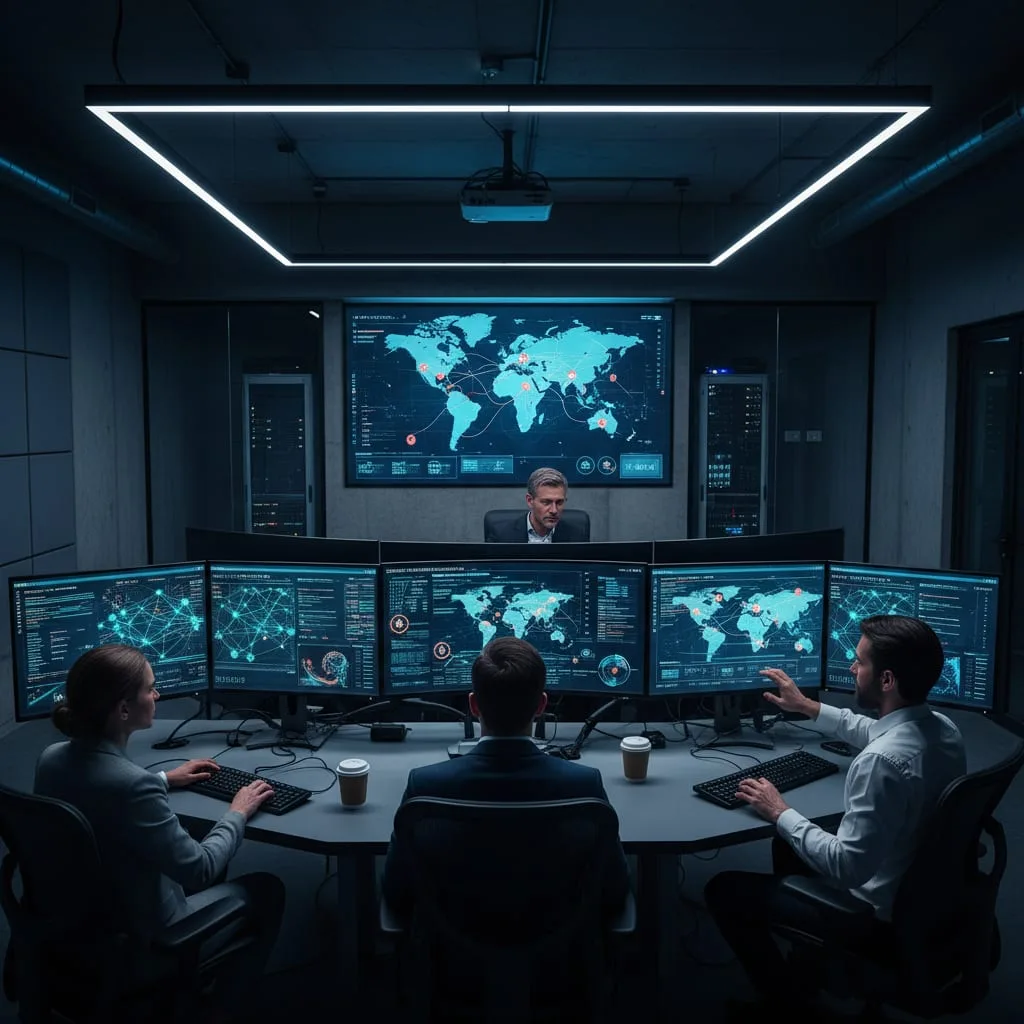 Security team investigating incidents on an email threat dashboard
